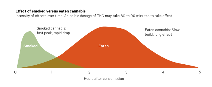 kick in time and duration effect for edibles